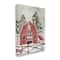 Stupell Industries Americana Barn Holiday Snow Scene Canvas Wall Art